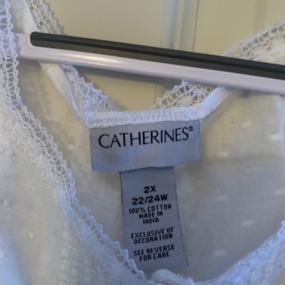 White Cotton women’s Shirt by Catherine’s 22/24W - Picture 3 of 3